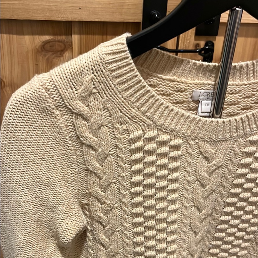 J. Crew Beige Cable Knit Sweater - Picture 6 of 15
